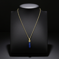 Men's  2x 1.6mm long Hexagonal Gemstone Necklace Chain