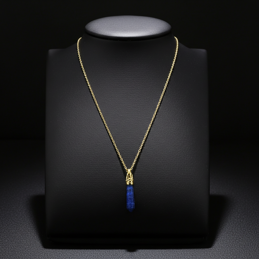 Men's  2x 1.6mm long Hexagonal Gemstone Necklace Chain