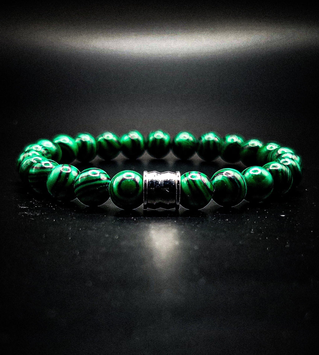 Men's/Women's Malachite Stainless Steel Stretch Bracelet