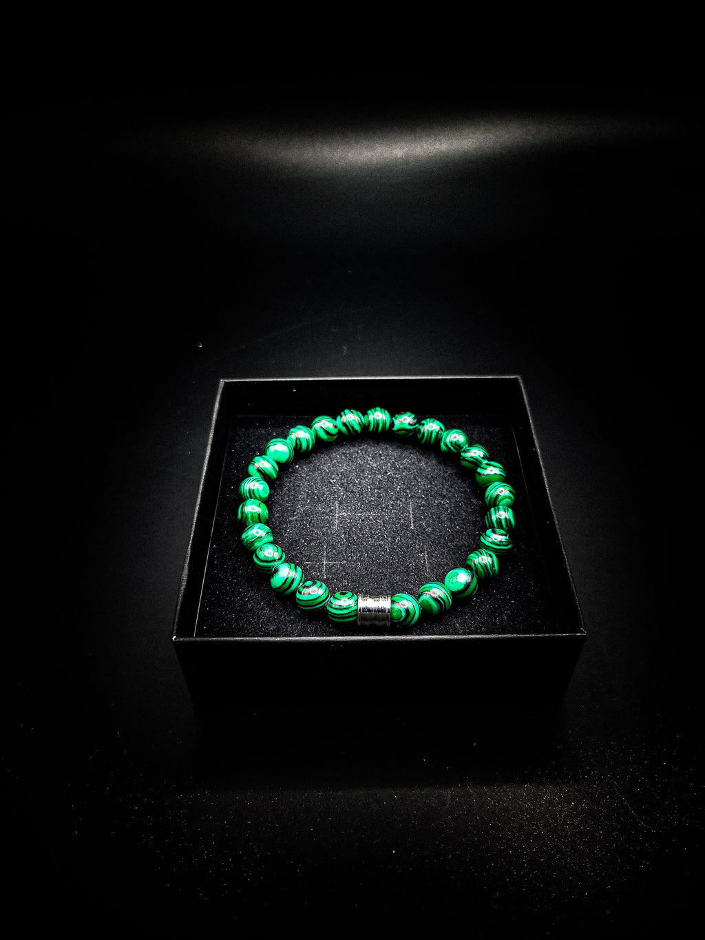 Men's/Women's Malachite Stainless Steel Stretch Bracelet