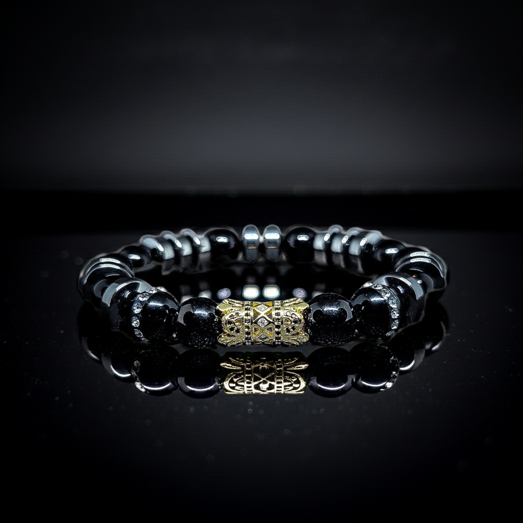 Men's 10mm Agate Business Bracelet