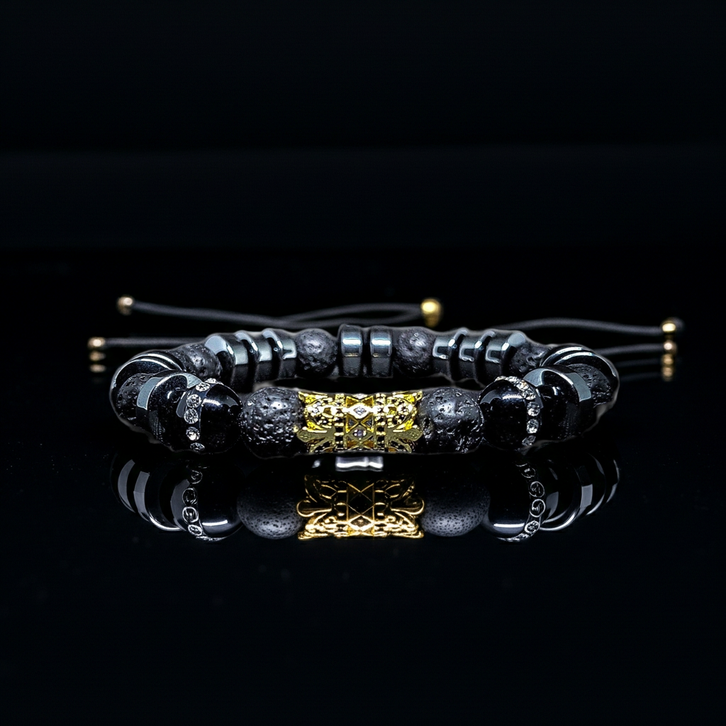 Men's 10mm Volcanic Rock Healing Bracelet