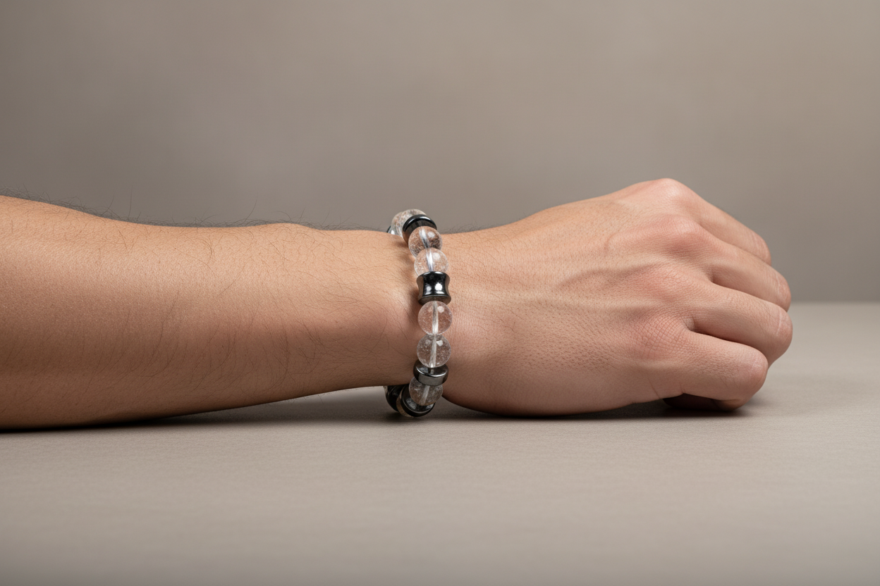 12mm Clear Quartz Bracelet