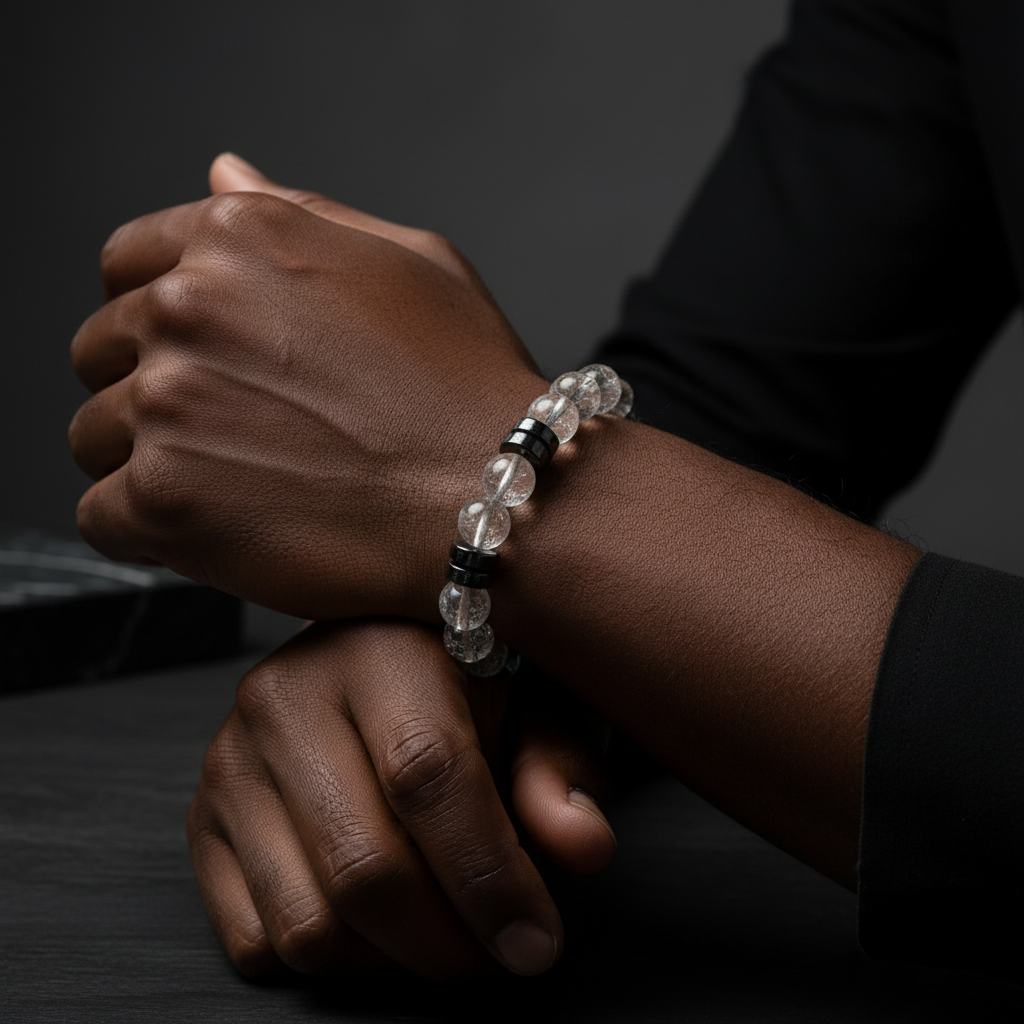 12mm Clear Quartz Bracelet