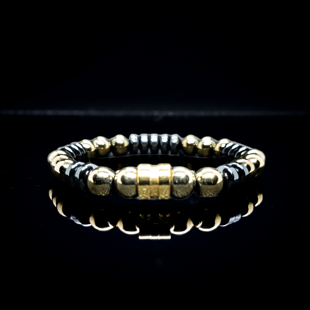 Gold Hematite Stretch Bracelet