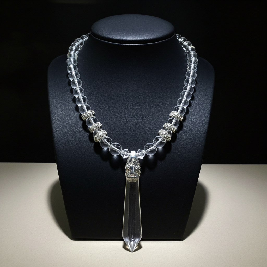 Crystal Quartz Clasps Necklace