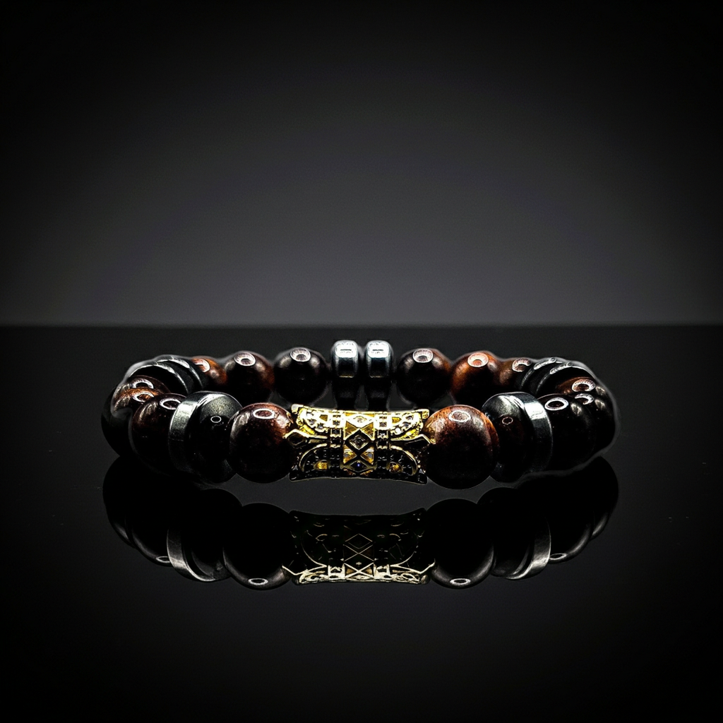 Men's 10mm Tiger's Eye business bracelet