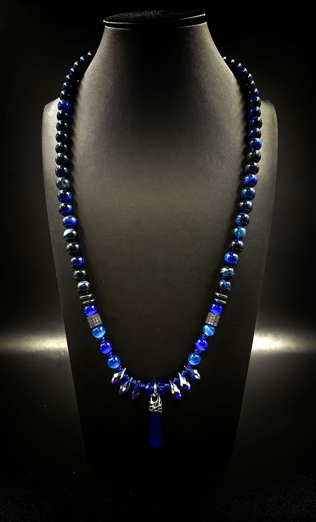 Blue Tiger's Eye jewelry set