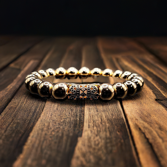 10mm Rose Gold Hematite Stretch Bracelet