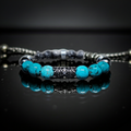 Men's 10mm Turquoise Lava Rock Stretch Bracelet