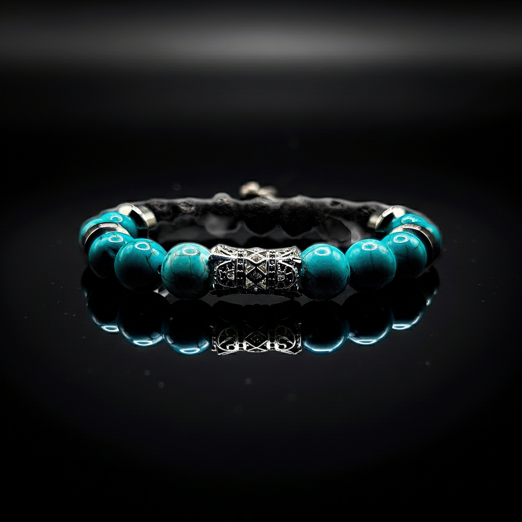 Men's/ Women's 10mm Turquoise stretch bracelet