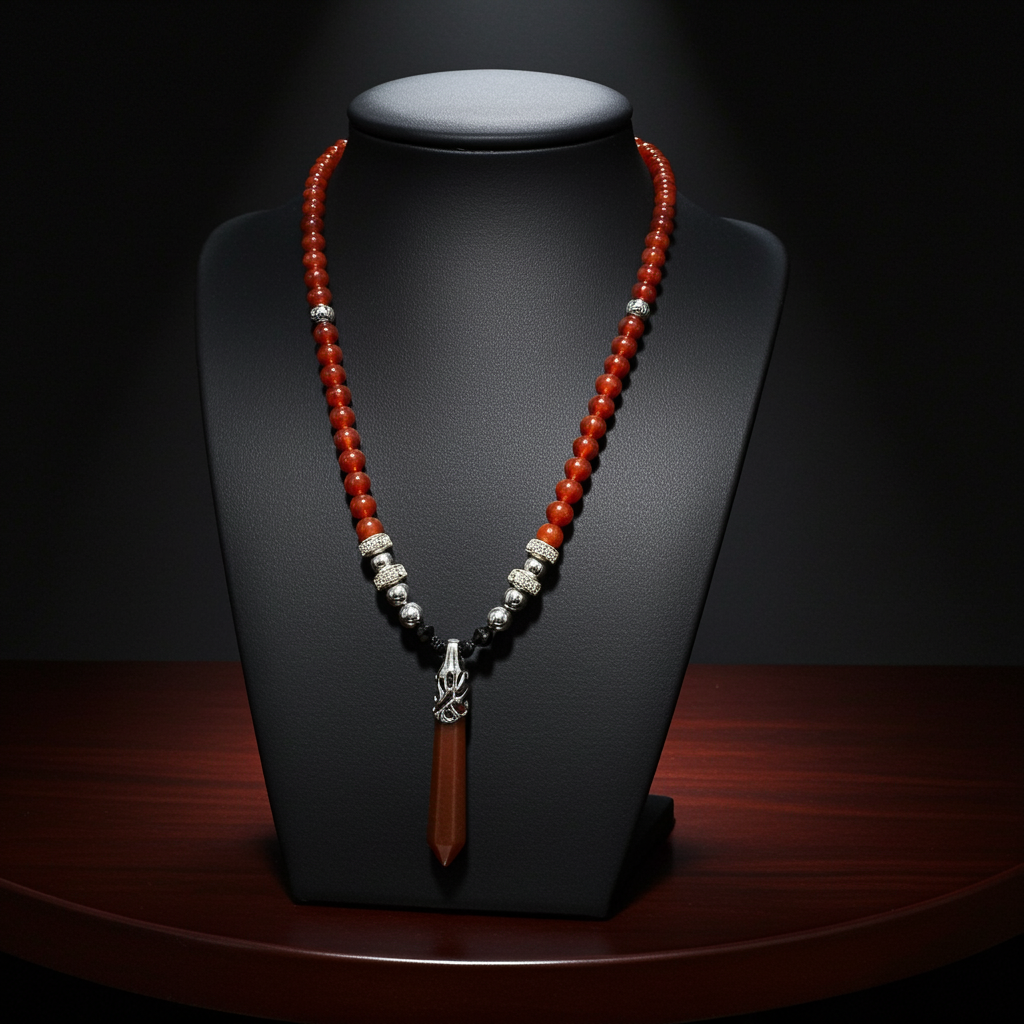 Red Agate Clasps Necklace