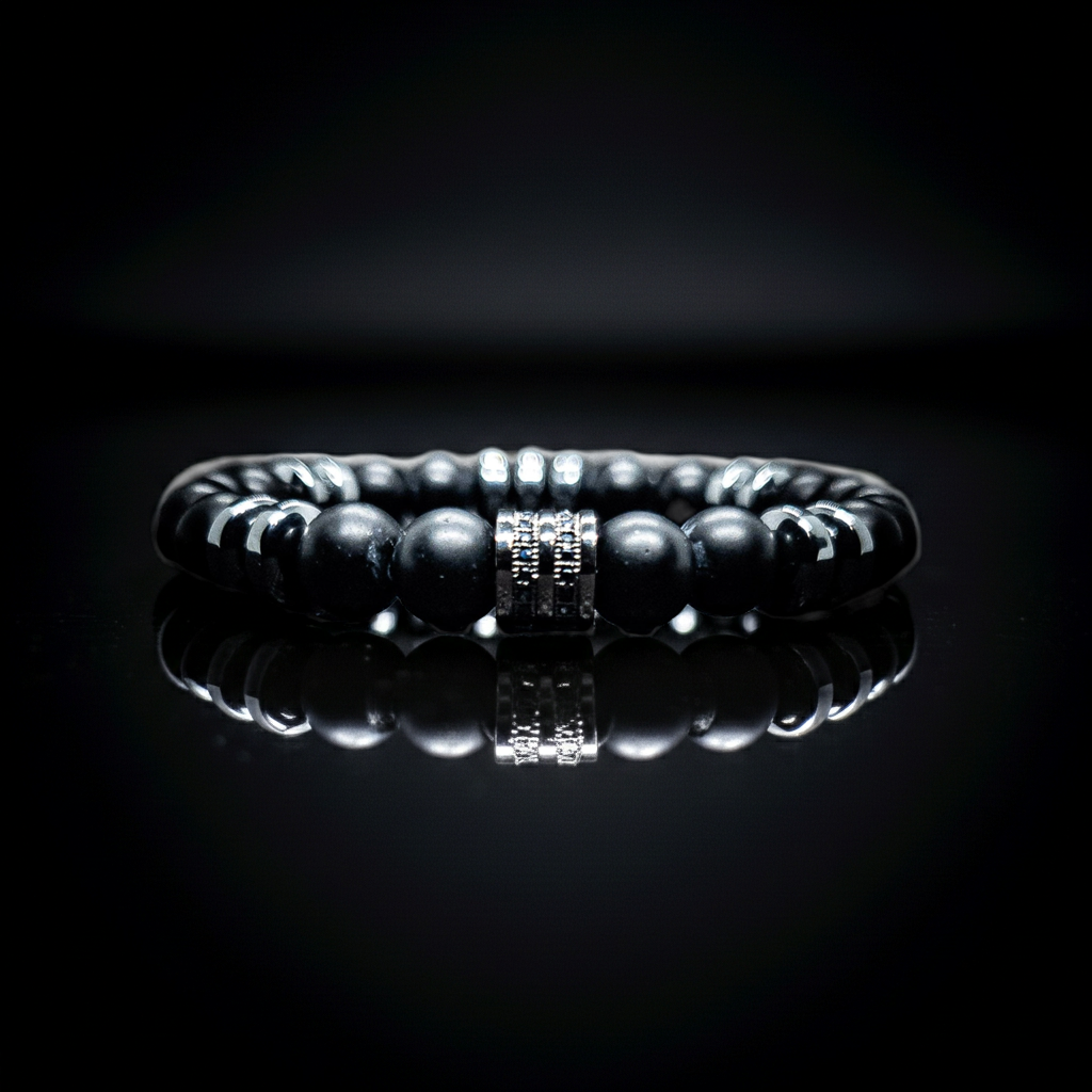 Matte Onyx Stretch Braclelet