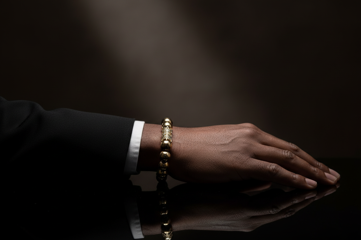 10mm Rose Gold Hematite Stretch Bracelet