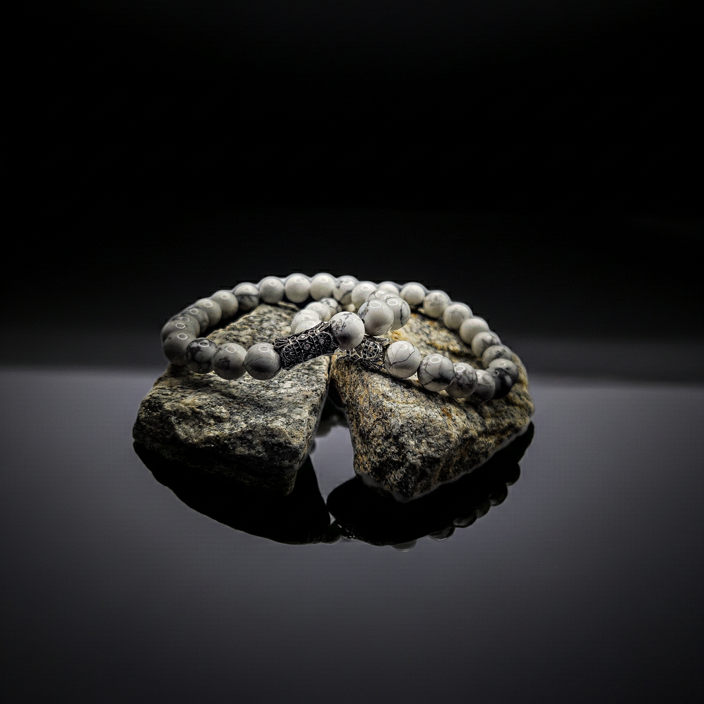 10mm White Howlite healing bracelet