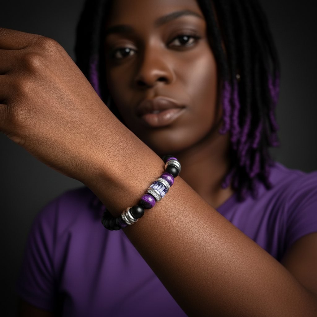 (Tigers Eye)Matte Onyx Bracelet