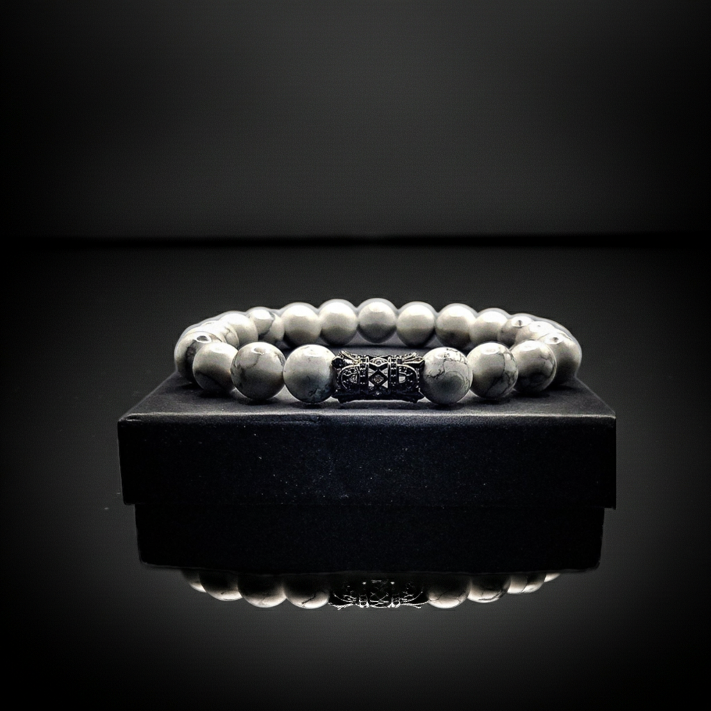 10mm White Howlite healing bracelet