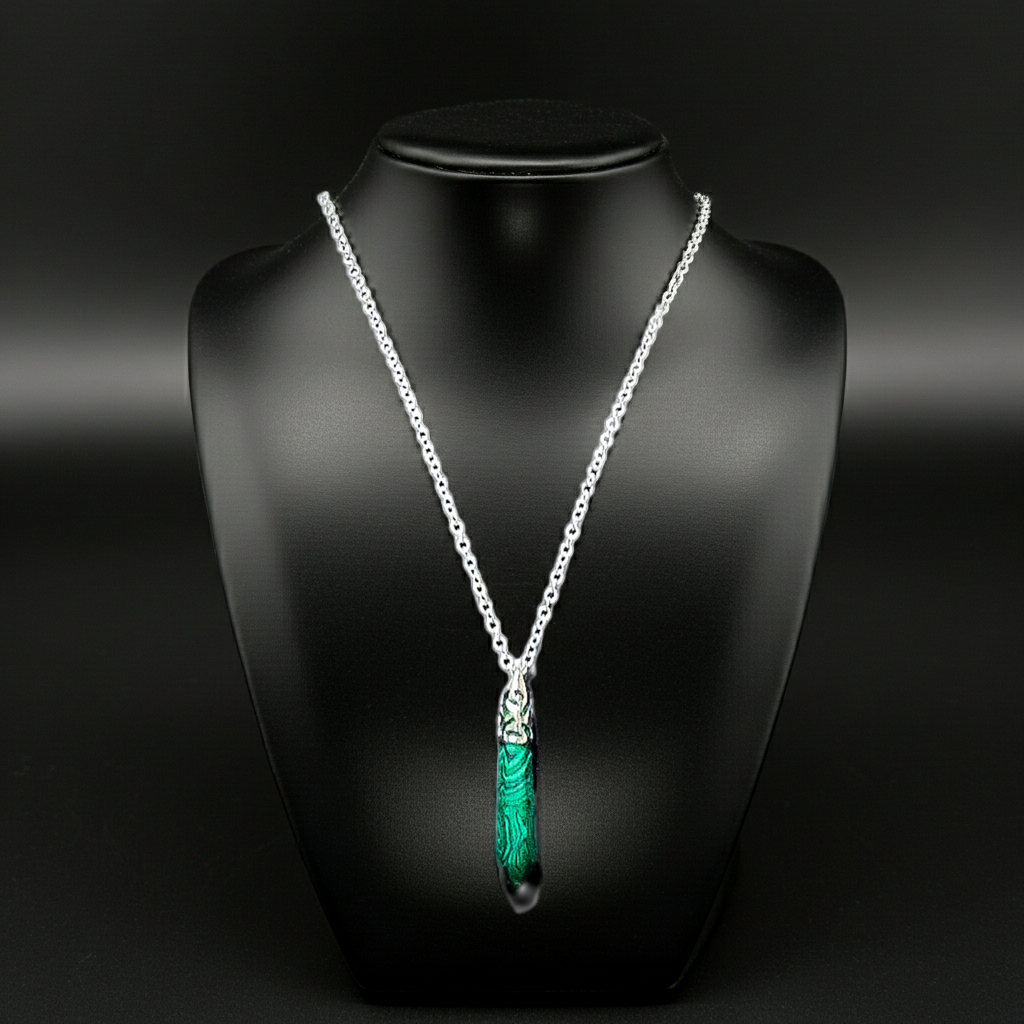Men's  2x 1.6mm long Hexagonal Gemstone Necklace Chain