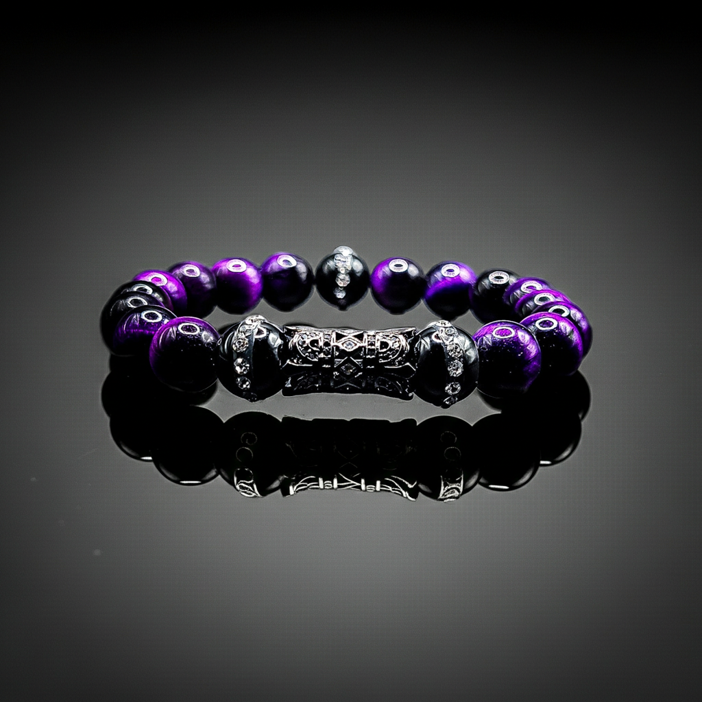 Tigers Eye Rhinestone Bracelet