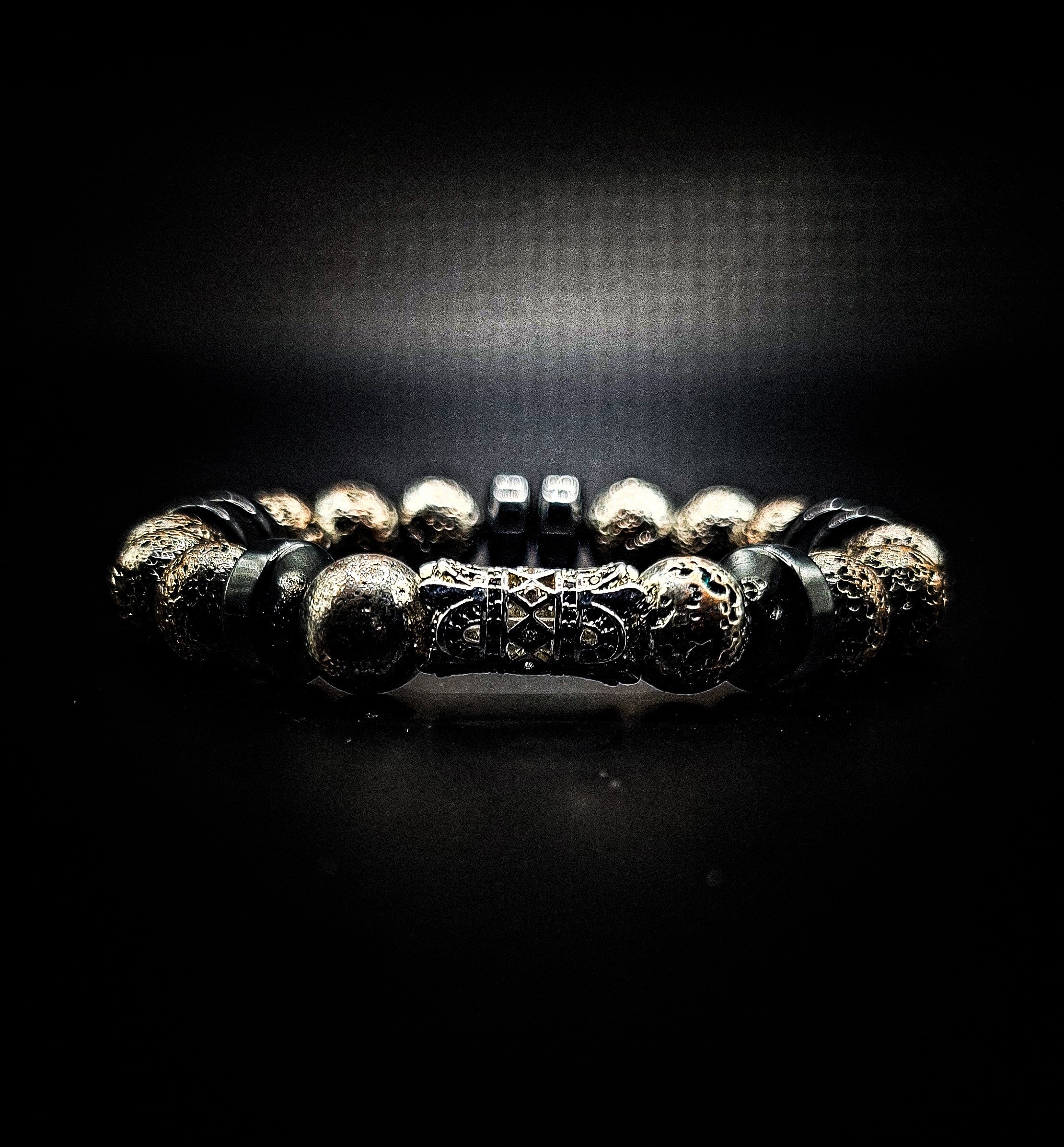 Men's Earth Grounding 10mm Volcanic Rock Healing Bracelet