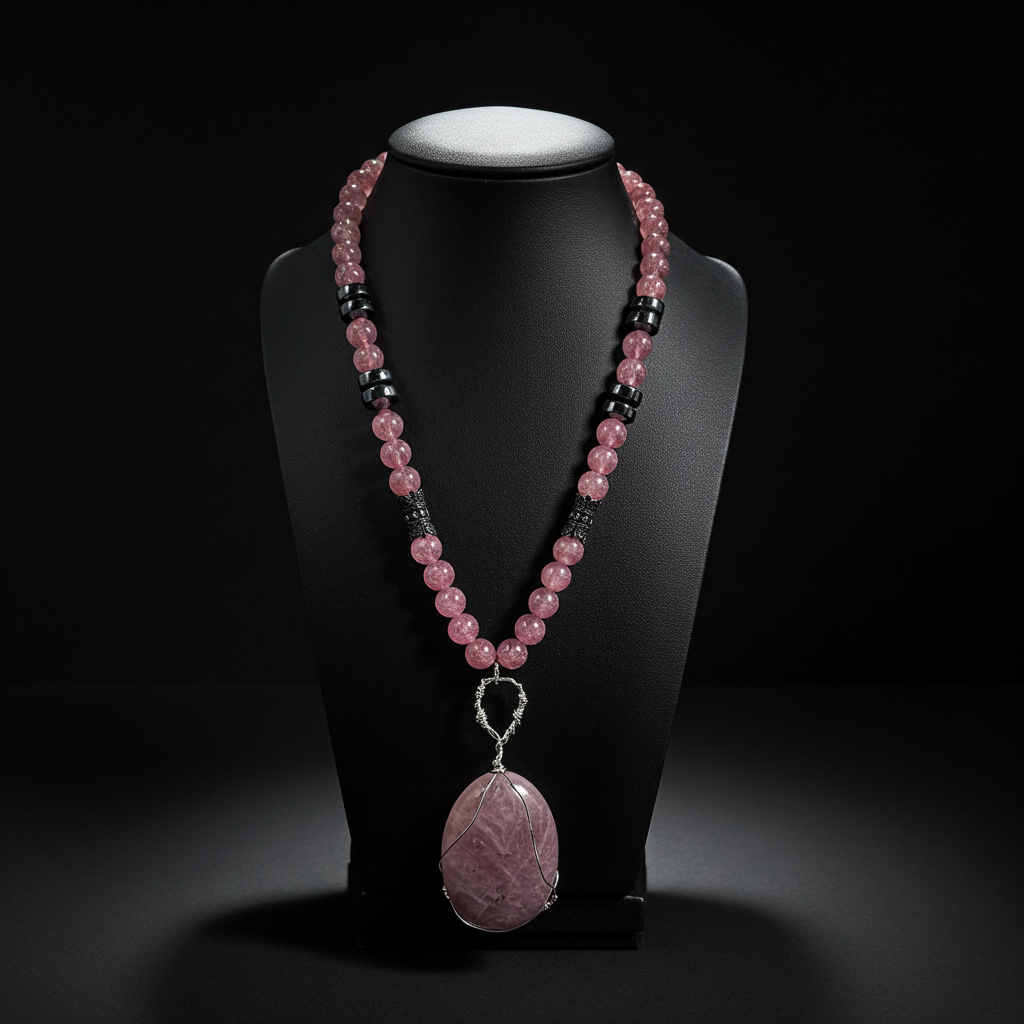 Women's Rose Quartz Grounded Healing Necklace