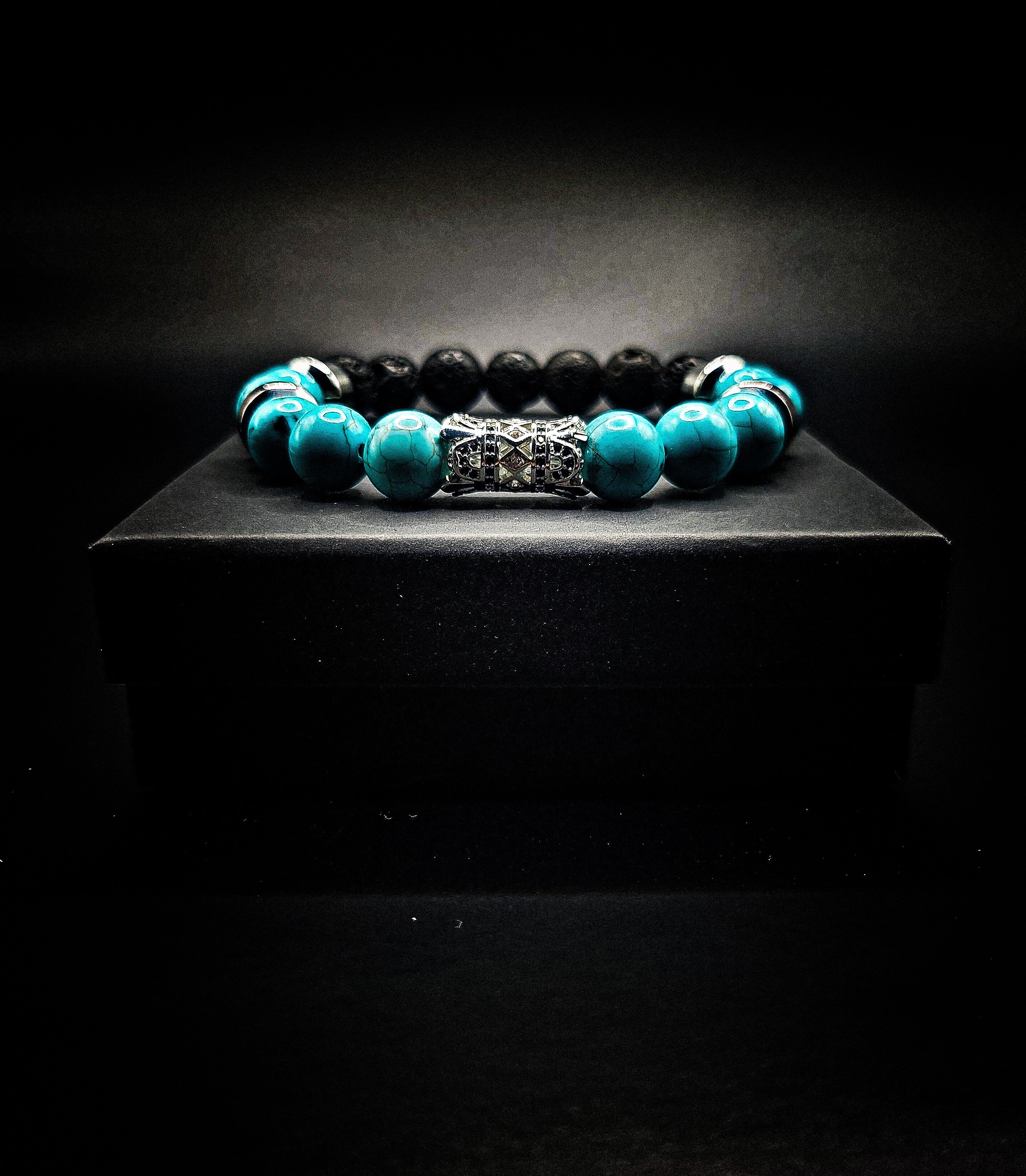 Men's/ Women's 10mm Turquoise stretch bracelet