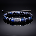 Lupis Lazuli and Matte Onyx Stretch Bracelet