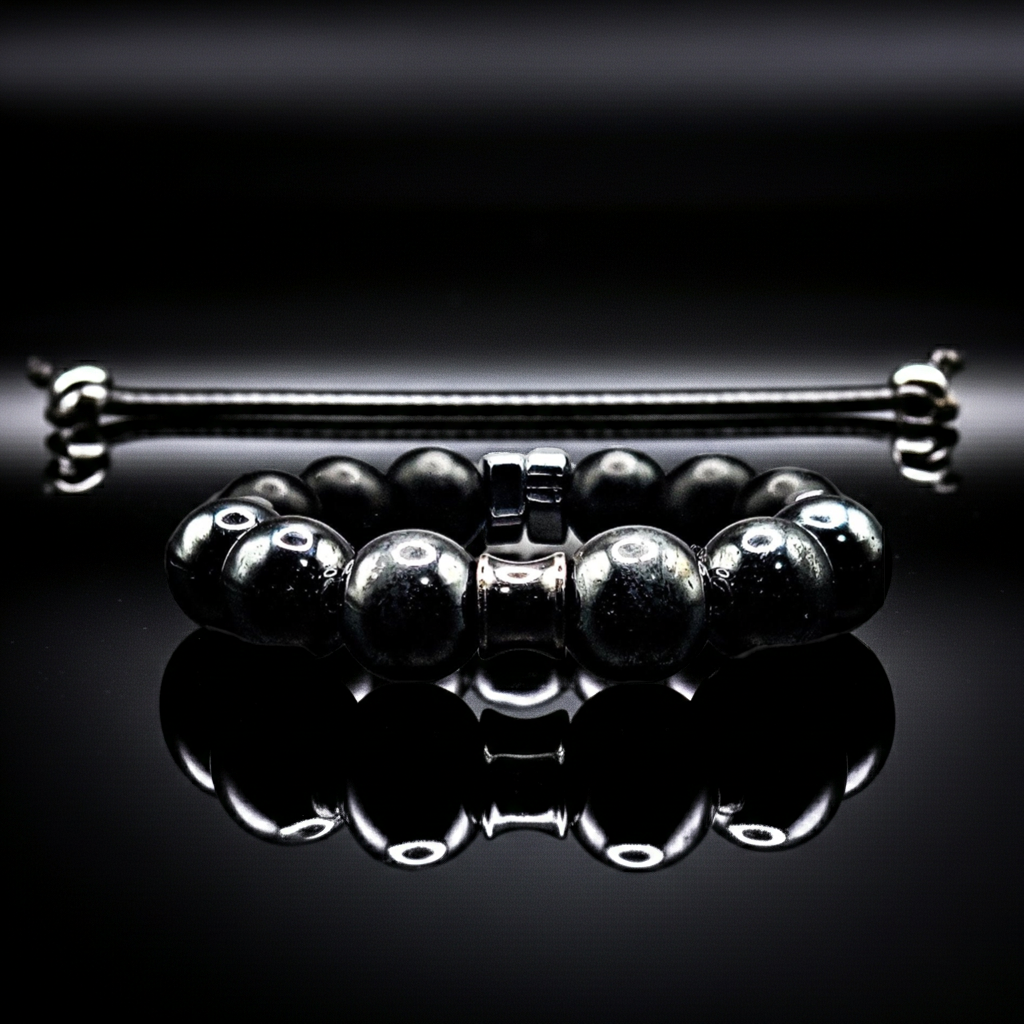 Men's 14mm Hematite Business Bracelet