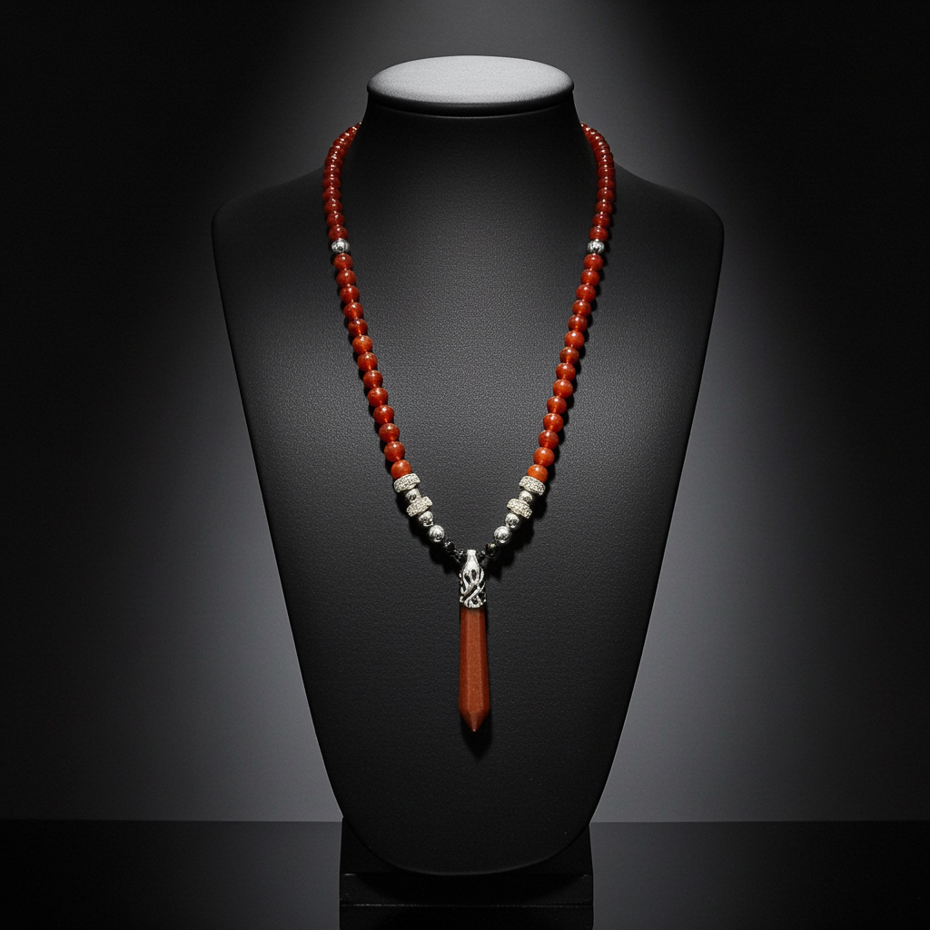 Red Agate Clasps Necklace