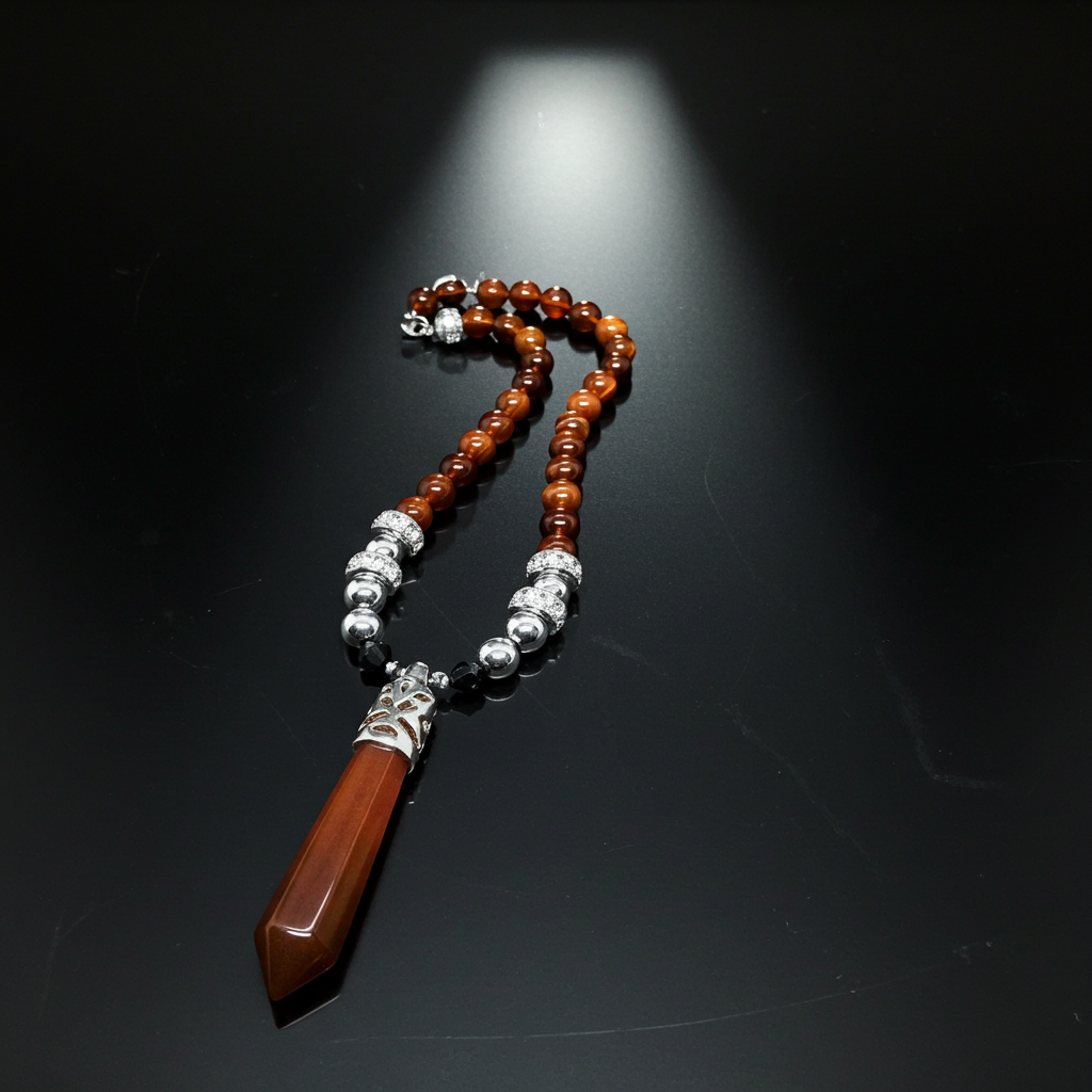 Red Agate Clasps Necklace