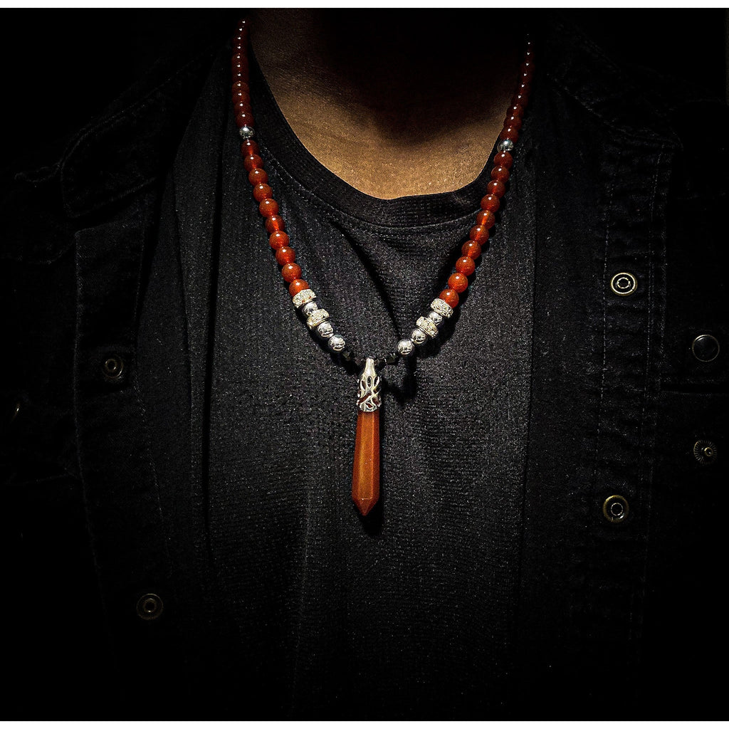 Red Agate Clasps Necklace