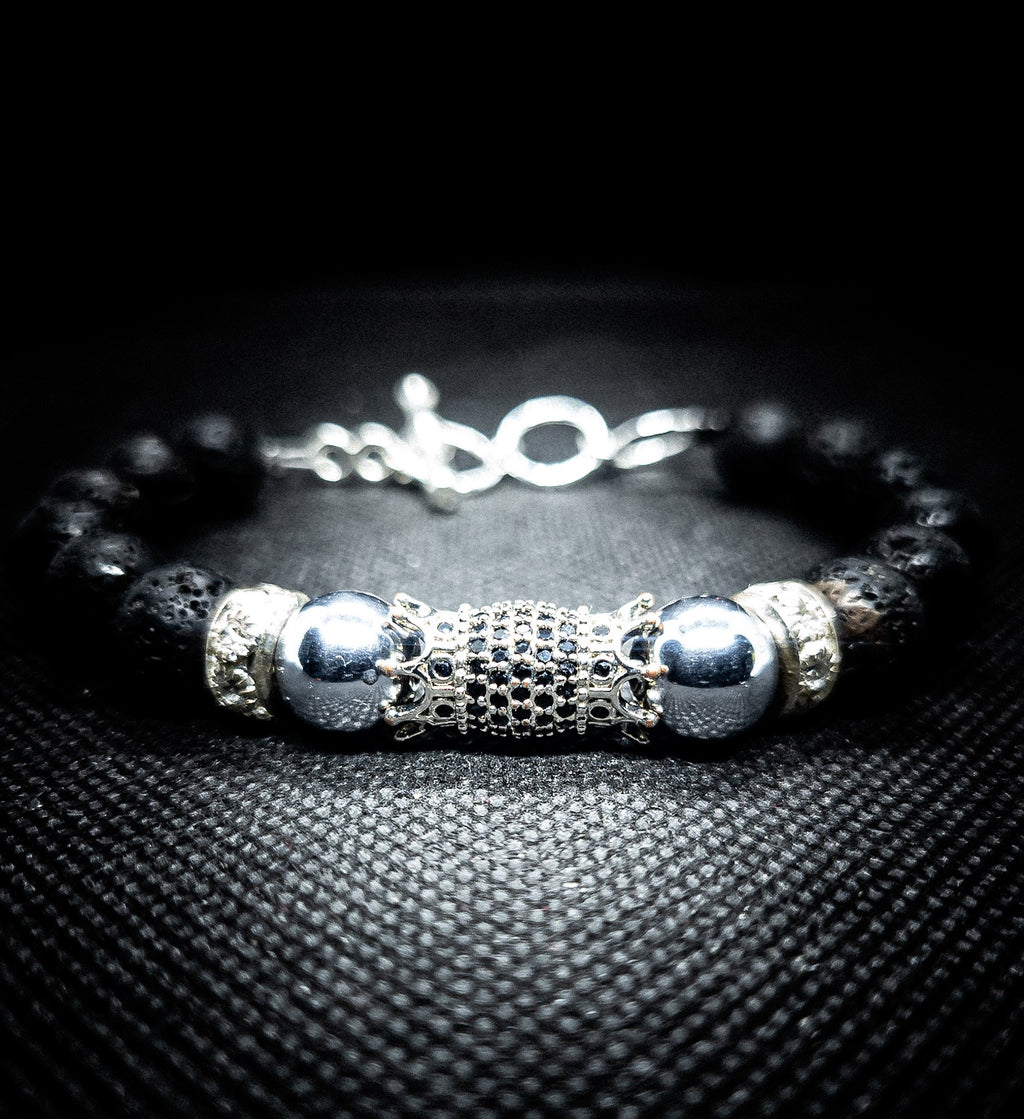 Lava Rock Toggle Clasp Bracelet